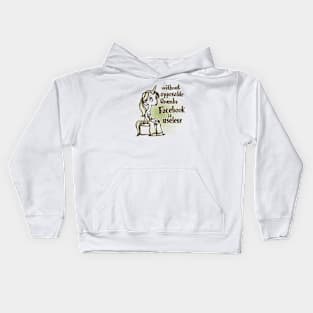 Sad Unicorn: Opposable Thumbs Kids Hoodie